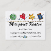 裁縫名刺 名刺 (裏面)