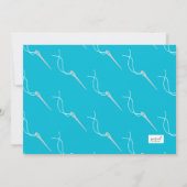 裁縫図解入りの、写真付きのブルーグレーサンキュー サンキューカード (裏面)