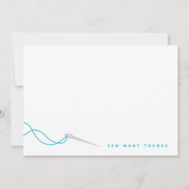 裁縫図解入りの、写真付きのブルーグレーサンキュー サンキューカード