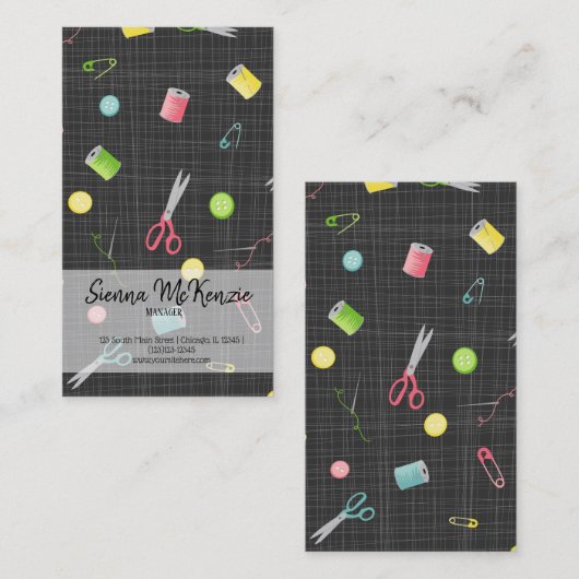 裁縫型 名刺 (正面/裏面)