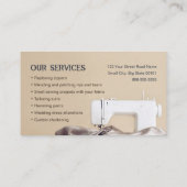 裁縫変更サービスのシームレス 名刺 (裏面)