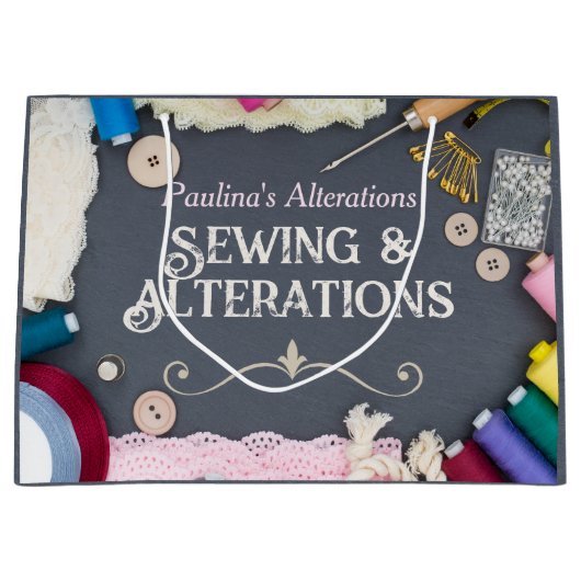 裁縫変更サービスの顧客バッグ ラージペーパーバッグ (正面)