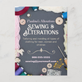 裁縫変更サービスフライヤー ポストカード