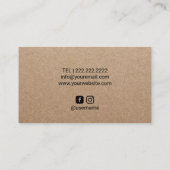 裁縫変更シーフェストテーラーク素朴ラフト 名刺 (裏面)