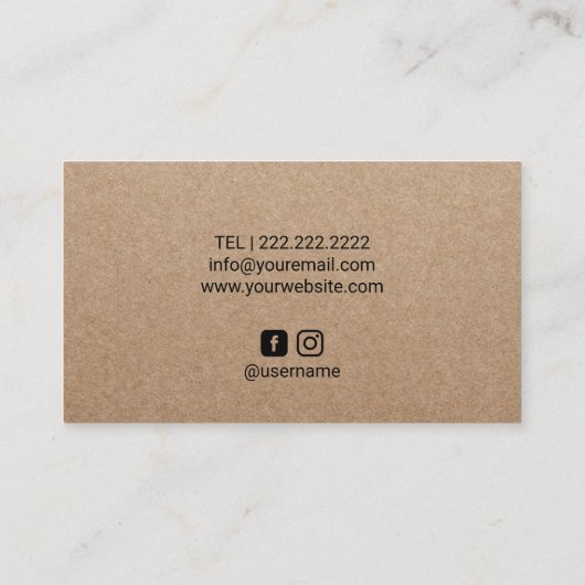 裁縫変更シーフェストテーラーク素朴ラフト 名刺 (裏面)