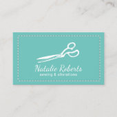 裁縫変更シーメストレステーラーティール(緑がかった色) 名刺 (正面)