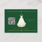 裁縫変更名刺エメラルドグリーン 名刺 (裏面)