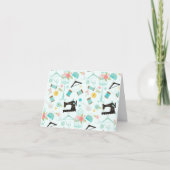 裁縫好きのヴィンテージ感謝文房具 サンキューカード (正面)