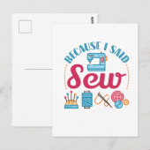 裁縫好き私が縫って言ったから ポストカード (正面/裏面)