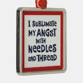 裁縫婦のクリスマス メタルオーナメント (右)