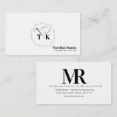 裁縫婦の刺繍のテーラーファッションの針のロゴ 名刺 (正面/裏面)