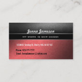 裁縫婦の名刺 名刺 (裏面)