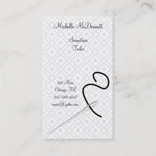 裁縫婦の名刺 名刺 (正面)
