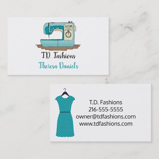 裁縫婦の名刺 名刺 (正面/裏面)