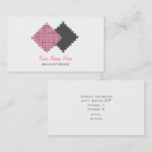 裁縫婦の名刺-生地の材料見本 名刺 (正面/裏面)