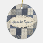 裁縫婦のquilterのキルティングのクリスマスのオーナメント セラミックオーナメント (左)