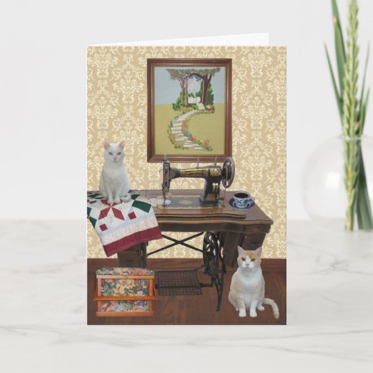 裁縫婦及びQuiltersのためのカスタマイズ可能なカード カード (正面)