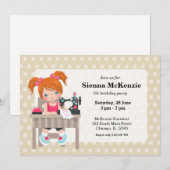 裁縫少女 招待状 (正面/裏面)