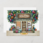 裁縫屋  ノートカード - 裏を参照 (正面/裏面)