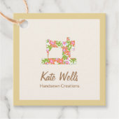 裁縫師 フローラル ミシン 好きなタグ フェイバータグ (正面)