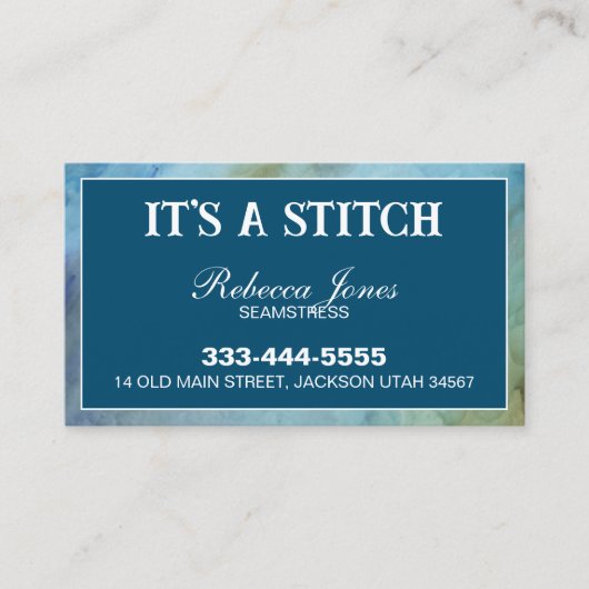 裁縫師、縫製またはその他の会社 名刺 (正面)