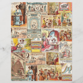 裁縫広告スクラップブック紙