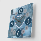 裁縫愛好家のためのデニムの壁時計 スクエア壁時計 (傾斜)