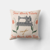 裁縫愛好家 – 縫い忙し、縫い少し時間 クッション (裏面)