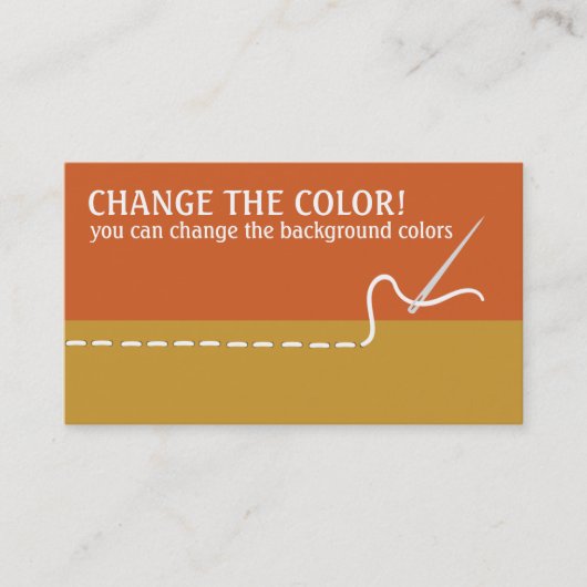 裁縫手のステッチの針の糸の名刺 名刺 (正面)