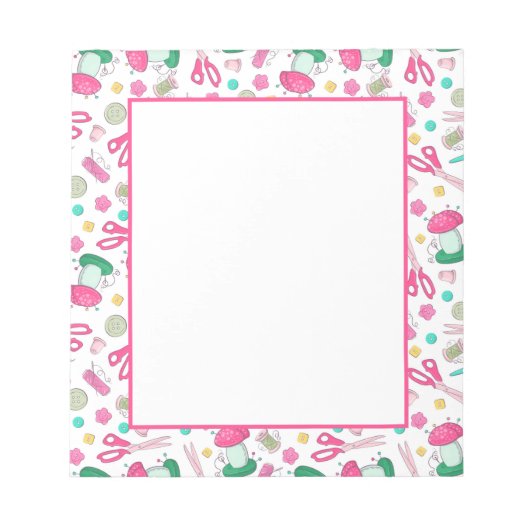 裁縫時間メモ帳 ノートパッド (正面)