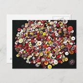 裁縫概念ヴィンテージボタン ポストカード (正面/裏面)