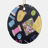 裁縫概念 セラミックオーナメント (左)