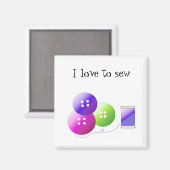 裁縫概念 マグネット (正面/裏面)