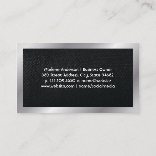 裁縫機および布帛 名刺 (裏面)