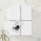 裁縫機で猫を作る ギフトタグ (より糸付き)