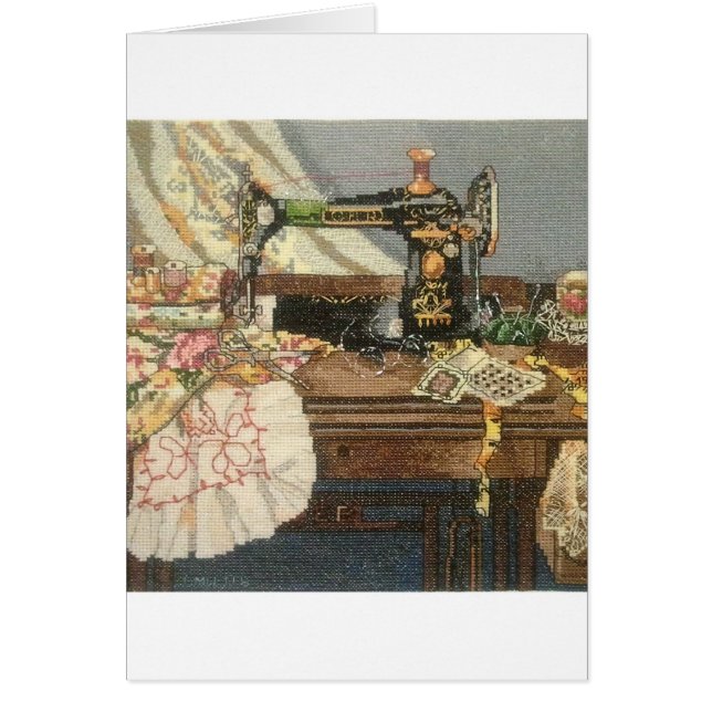 裁縫機とドレス (正面)