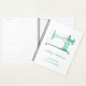 裁縫機のシームストレス水色 プランナー手帳 (ディスプレー)