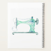 裁縫機のシームストレス水色 プランナー手帳 (裏面)