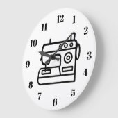 裁縫機の壁掛け時計 ラージ壁時計 (傾斜)