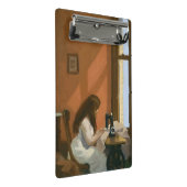 裁縫機の女の子（Edward Hopper著） ミニクリップボード (アングル)