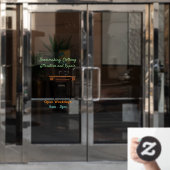 裁縫機の漫画イラストレーション ウィンドウサイン (オフィスドア)