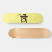 裁縫機の漫画イラストレーション スケートボード (横)