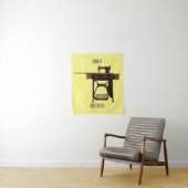 裁縫機の漫画イラストレーション タペストリー (インサイチュ)