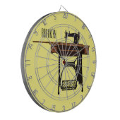 裁縫機の漫画イラストレーション ダーツボード (正面左)