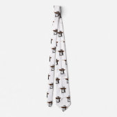 裁縫機の漫画イラストレーション ネクタイ (裏面)