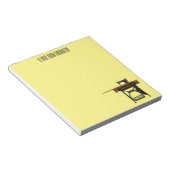 裁縫機の漫画イラストレーション ノートパッド (アングル)