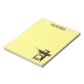 裁縫機の漫画イラストレーション ノートパッド (回転)