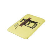 裁縫機の漫画イラストレーション バスマット (アングル)