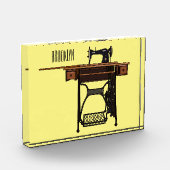 裁縫機の漫画イラストレーション フォトブロック (左)