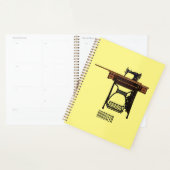 裁縫機の漫画イラストレーション プランナー手帳 (ディスプレー)